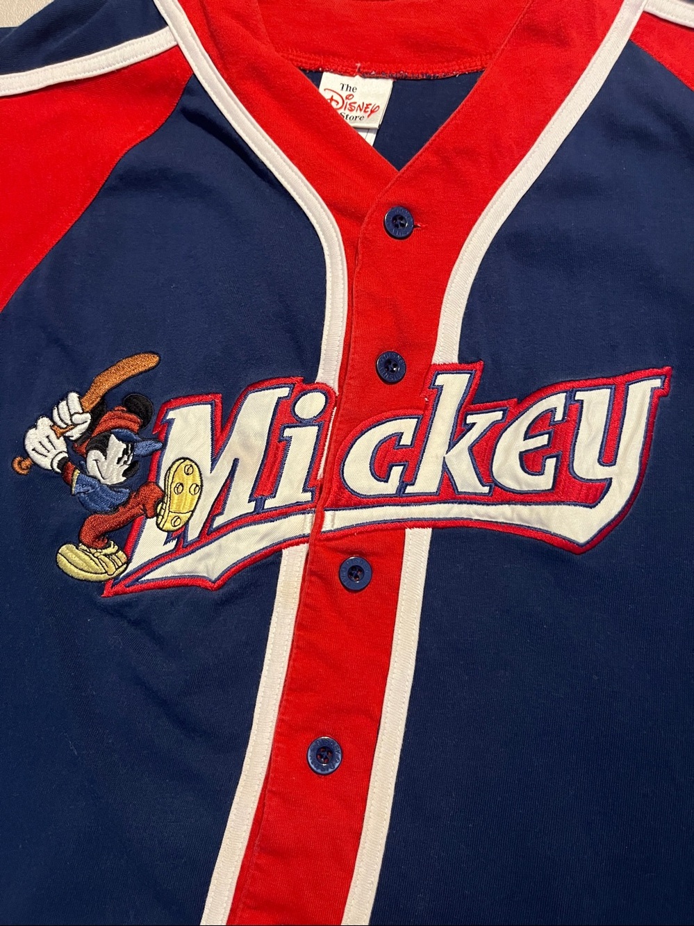 Vintage THE DISNEY STORE Mickey Mouse Baseball Jersey - Price Is Firm - Picture 4 of 9